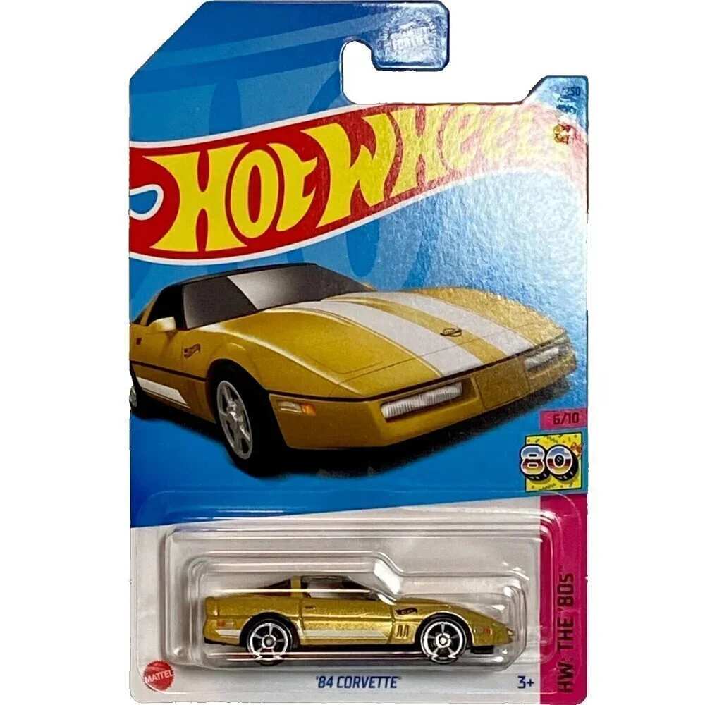 Hot Wheels‎ '84 Corvette 74/250 HW The '80s 6/10 Die-cast 1/64 Car NIP 2022